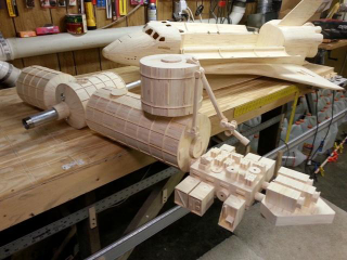 Illustration for article titled Man makes giant 13.4-foot-long space station with 282,000 matchsticks